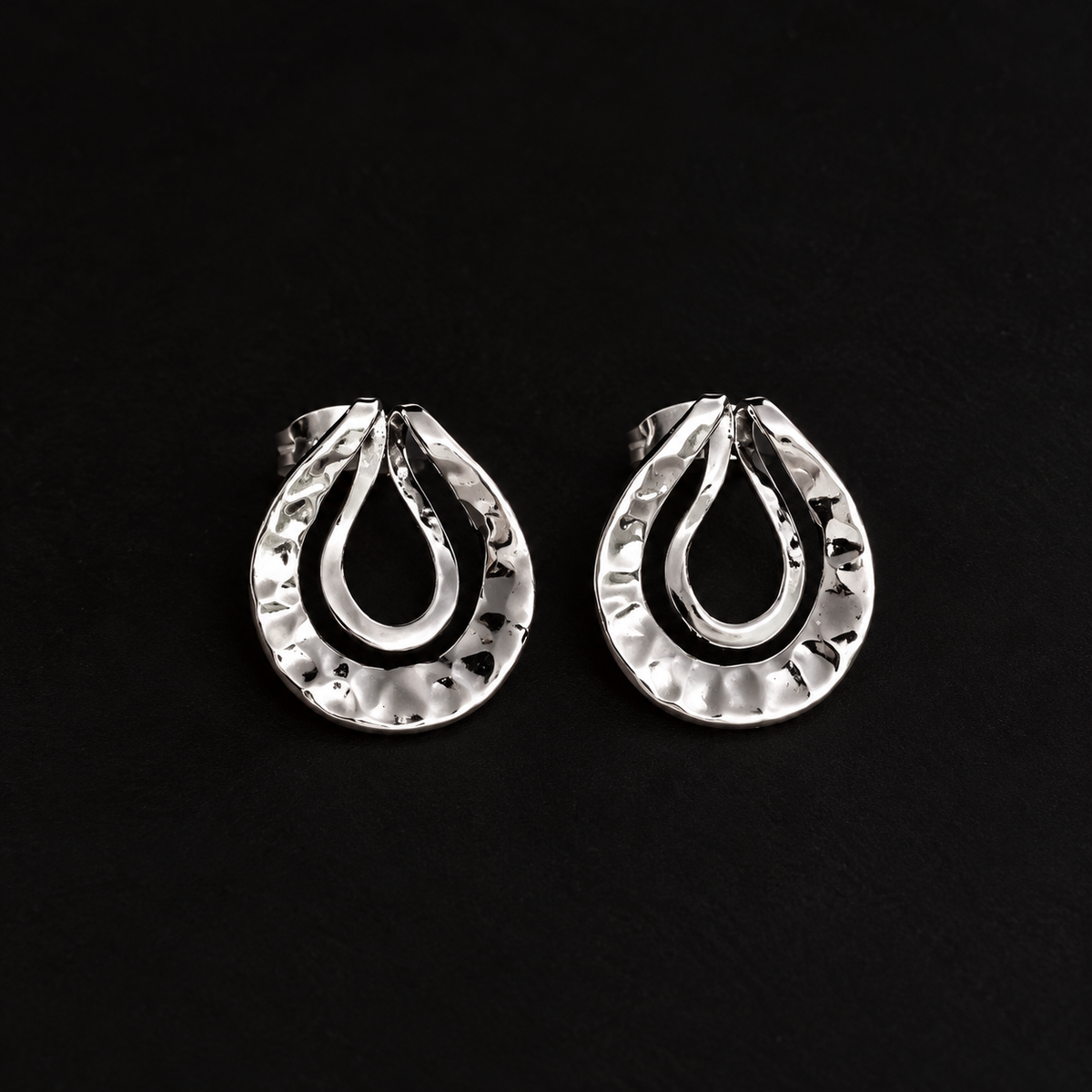 Aretes "Ixta'an" - Martillados