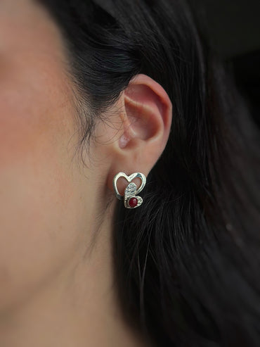Aretes "Corazón de Eya's" / Resina - Varios Colores