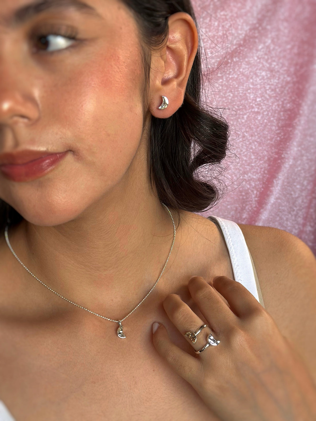 Kit "Ilun" MINI - Collar / Aretes / Anillo