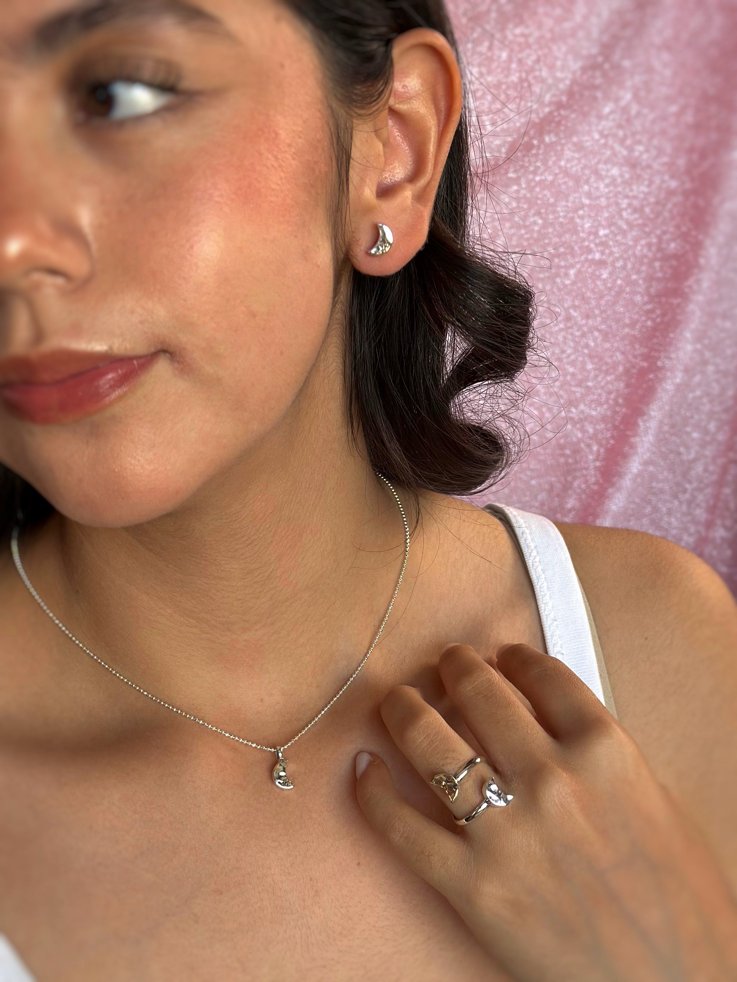 Kit "Ilun" MINI - Collar / Aretes / Anillo