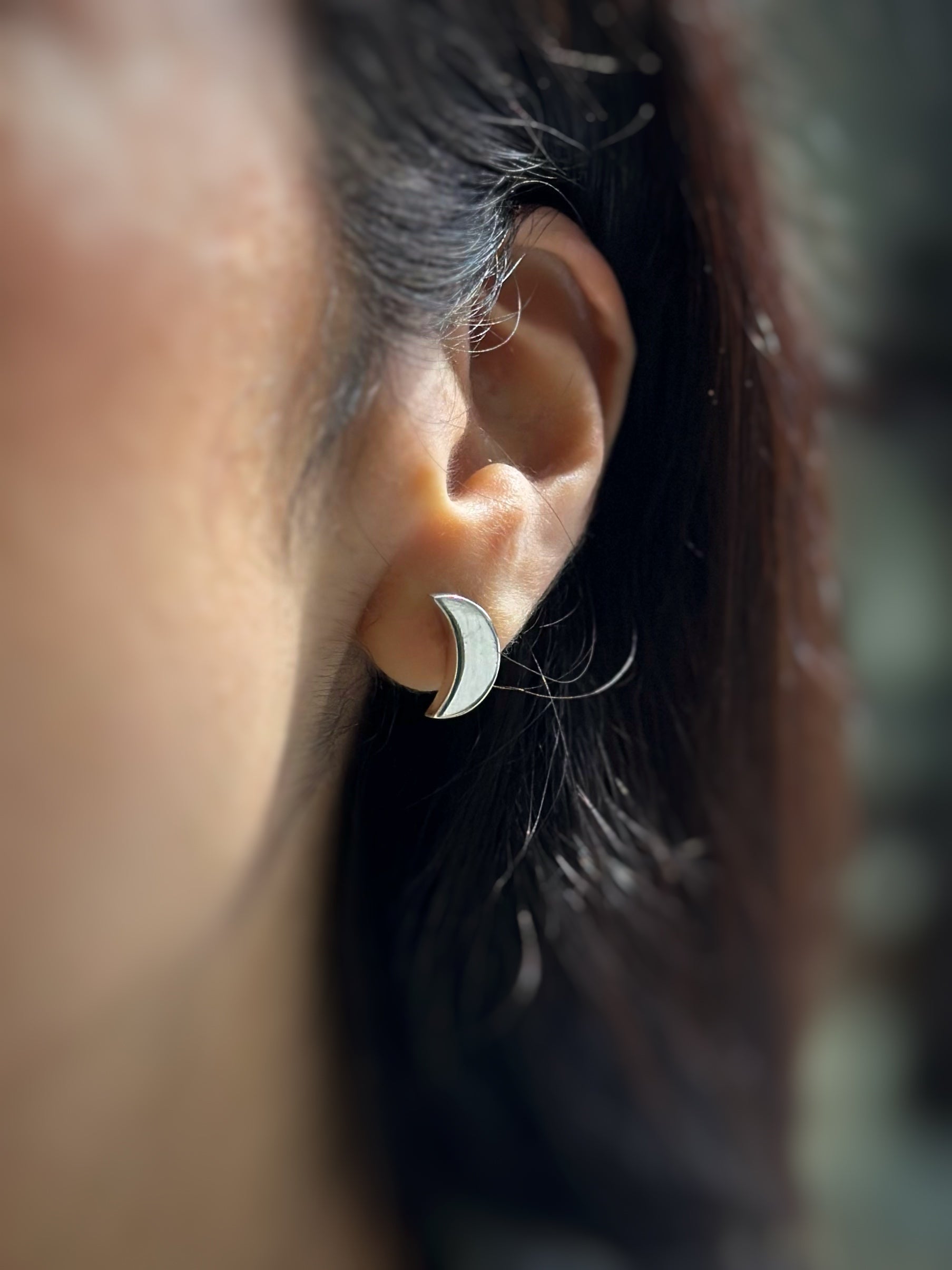 Aretes "Ilun" - Martillado