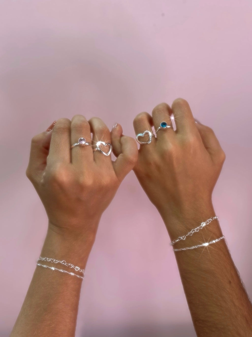 Mix de anillos "Corazón de Eya's" - Zirconia