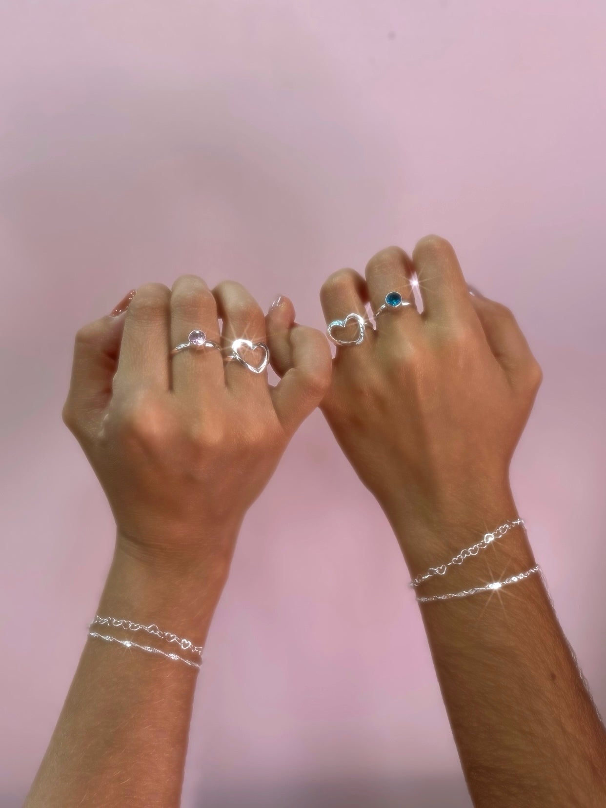 Mix de anillos "Corazón de Eya's" - Zirconia