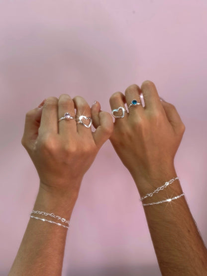 Mix de anillos "Corazón de Eya's" - Zirconia