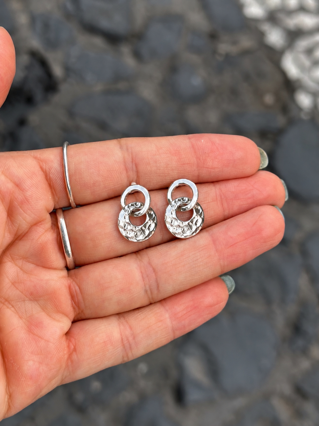 Aretes "Jela’an" - Martillado