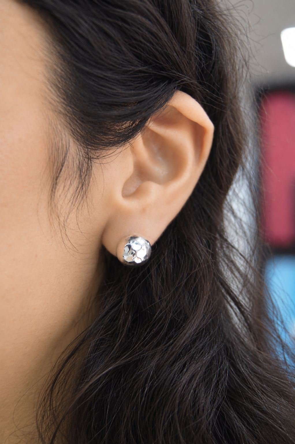 Aretes "Tlachco" / Talla G - Martillado