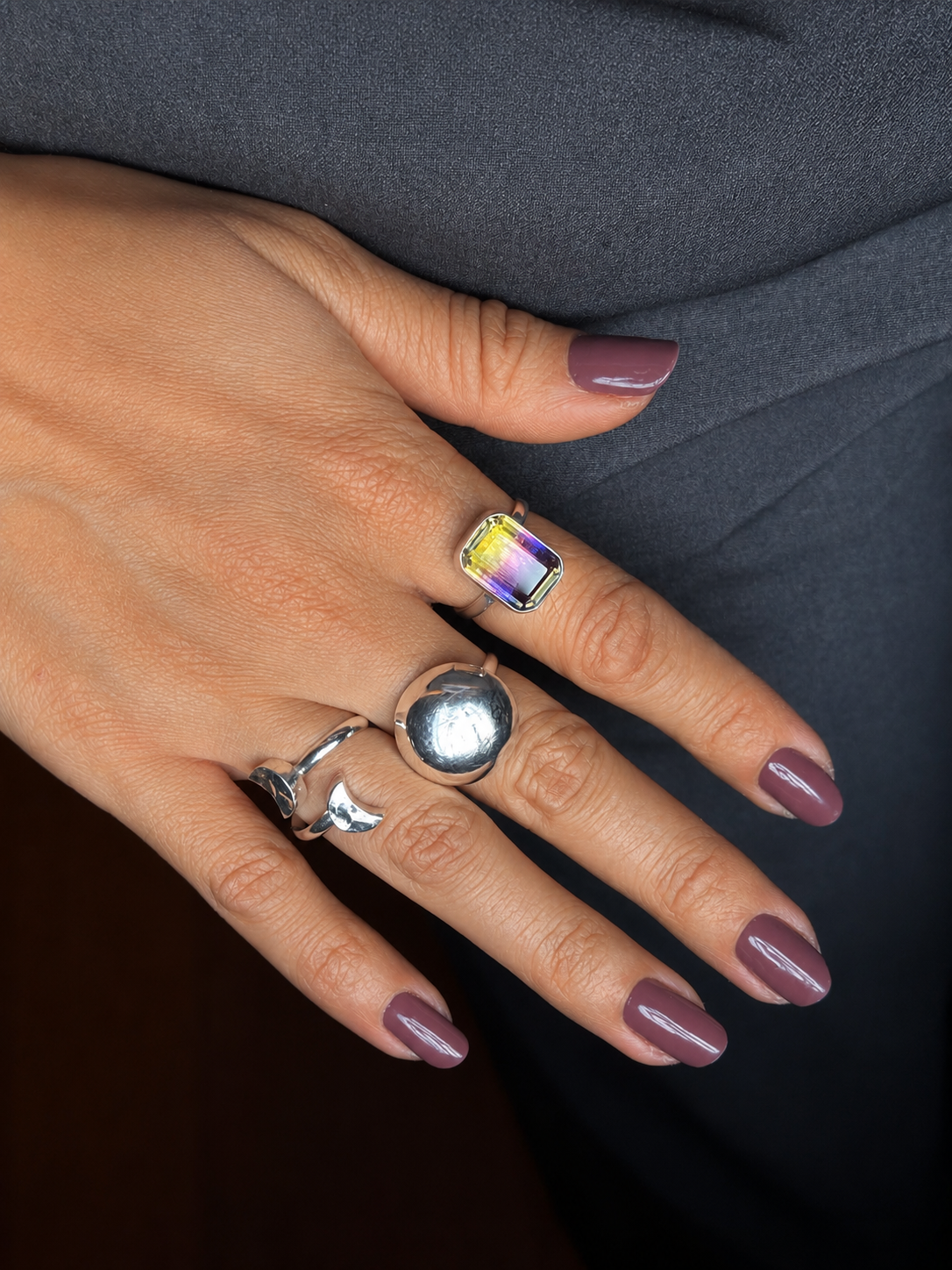Anillo "Ametrina" - Piedra de Amatista / Citrino