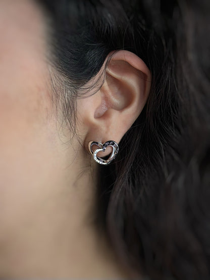 Aretes "Corazón de Papantla" - Martillado