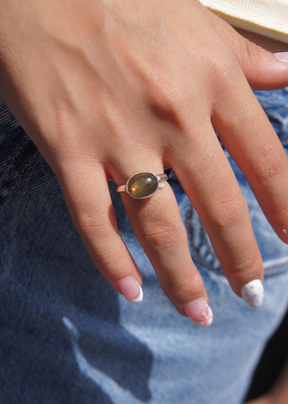 Anillo "Yoó" - Piedra Luna
