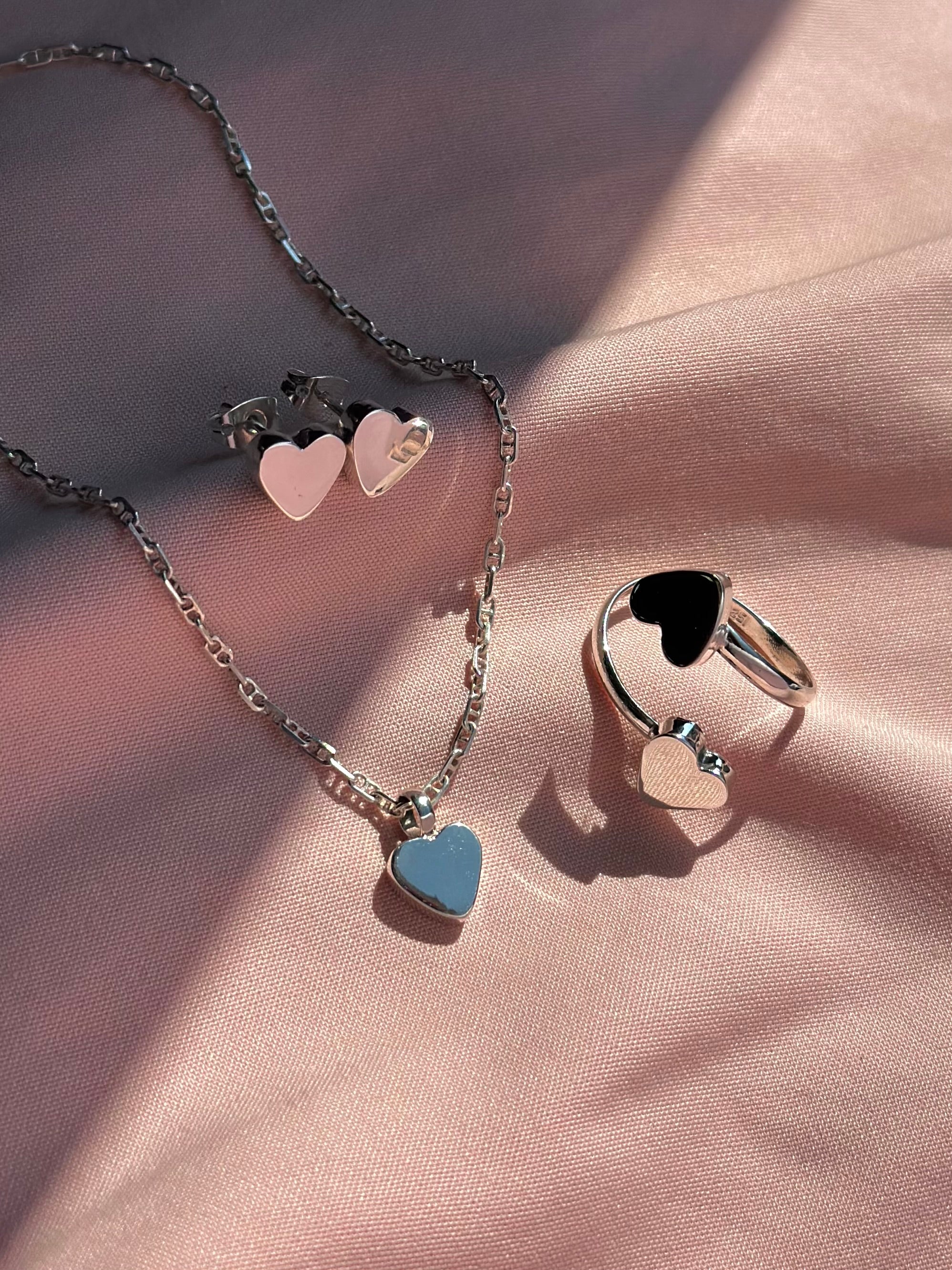 Kit "Luv" MINI - Collar / Aretes / Anillo