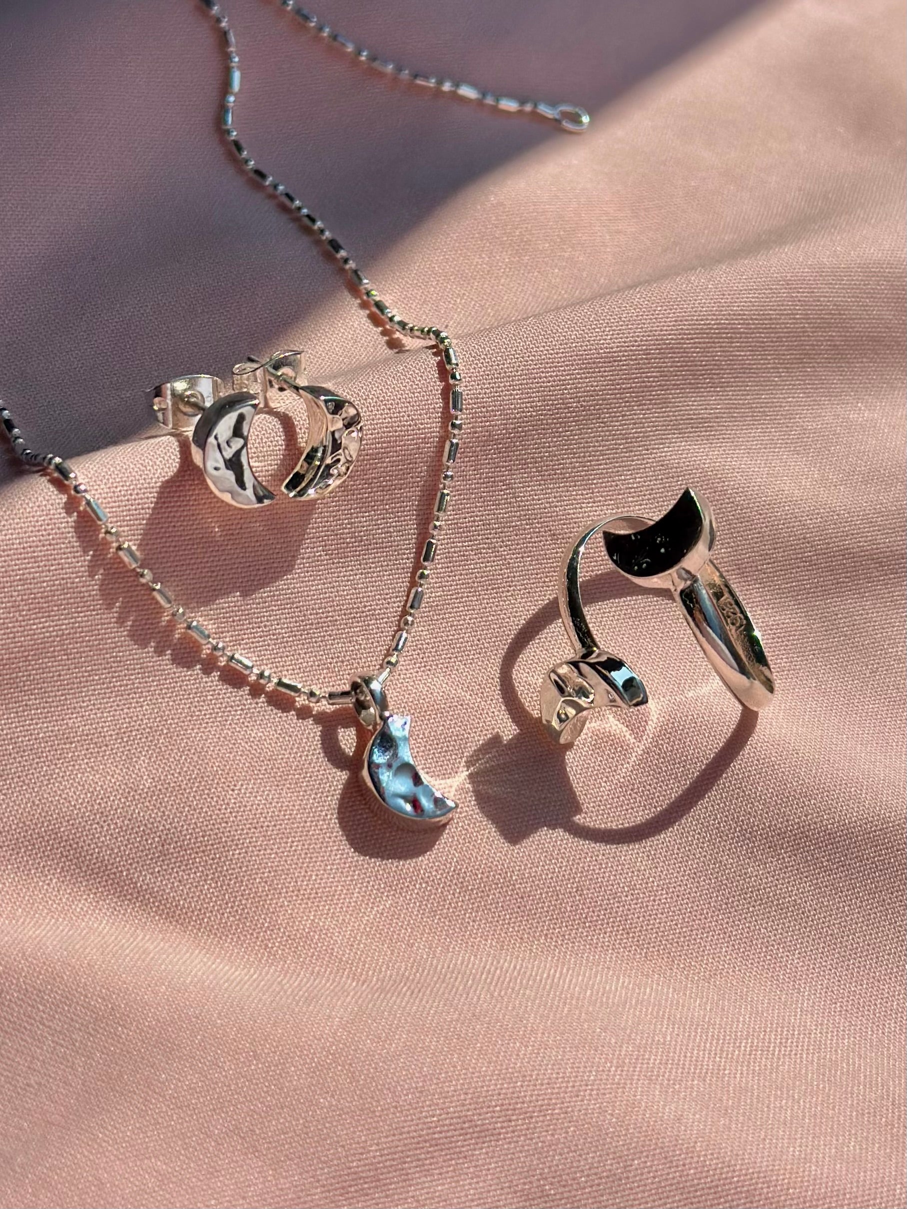 Kit "Ilun" MINI - Collar / Aretes / Anillo