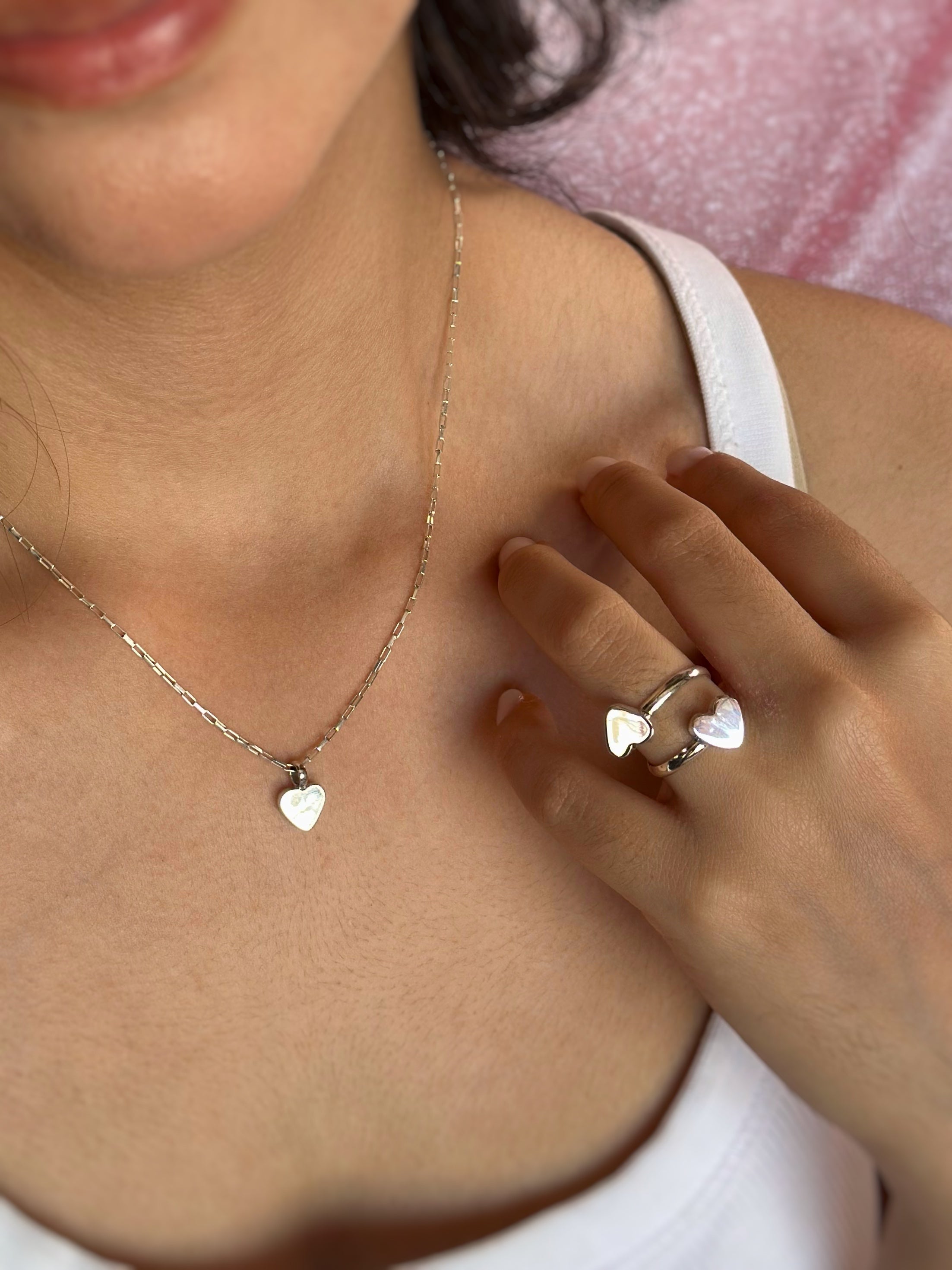 Kit "Luv" MINI - Collar / Aretes / Anillo