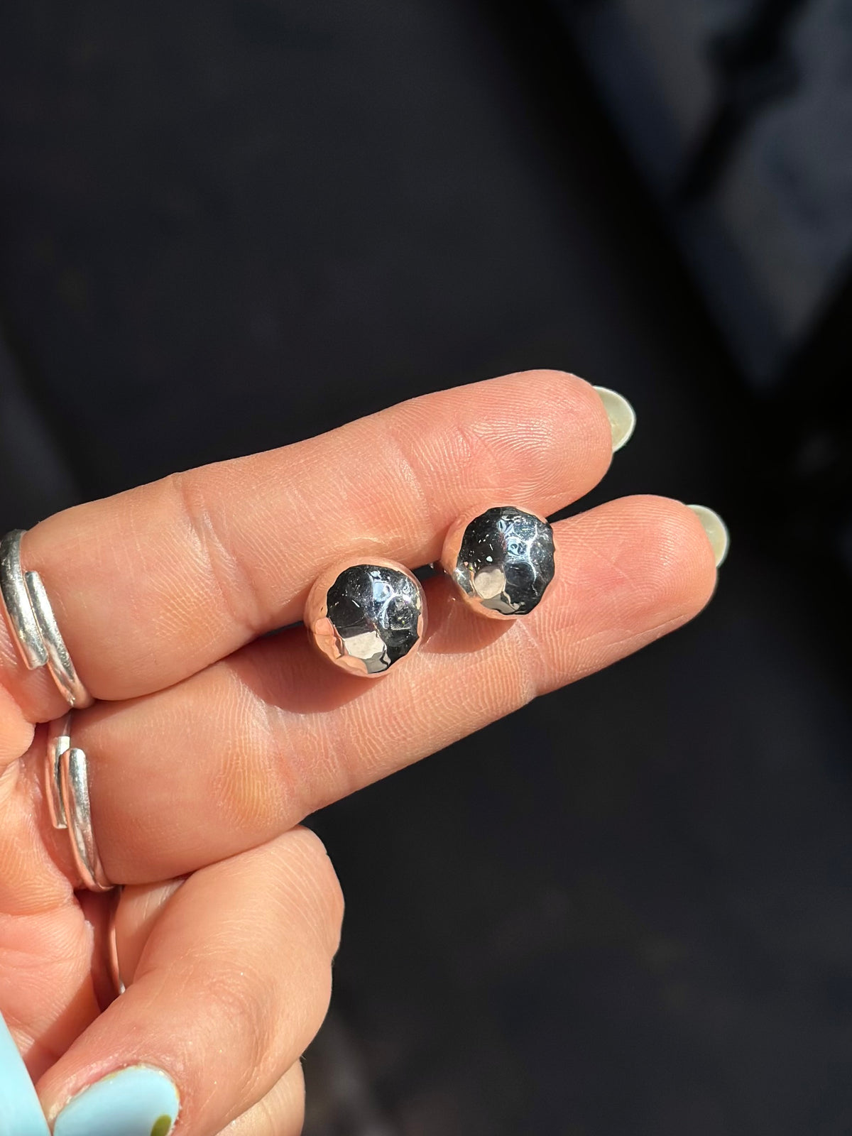 Aretes "Tlachco" / Talla G - Martillado