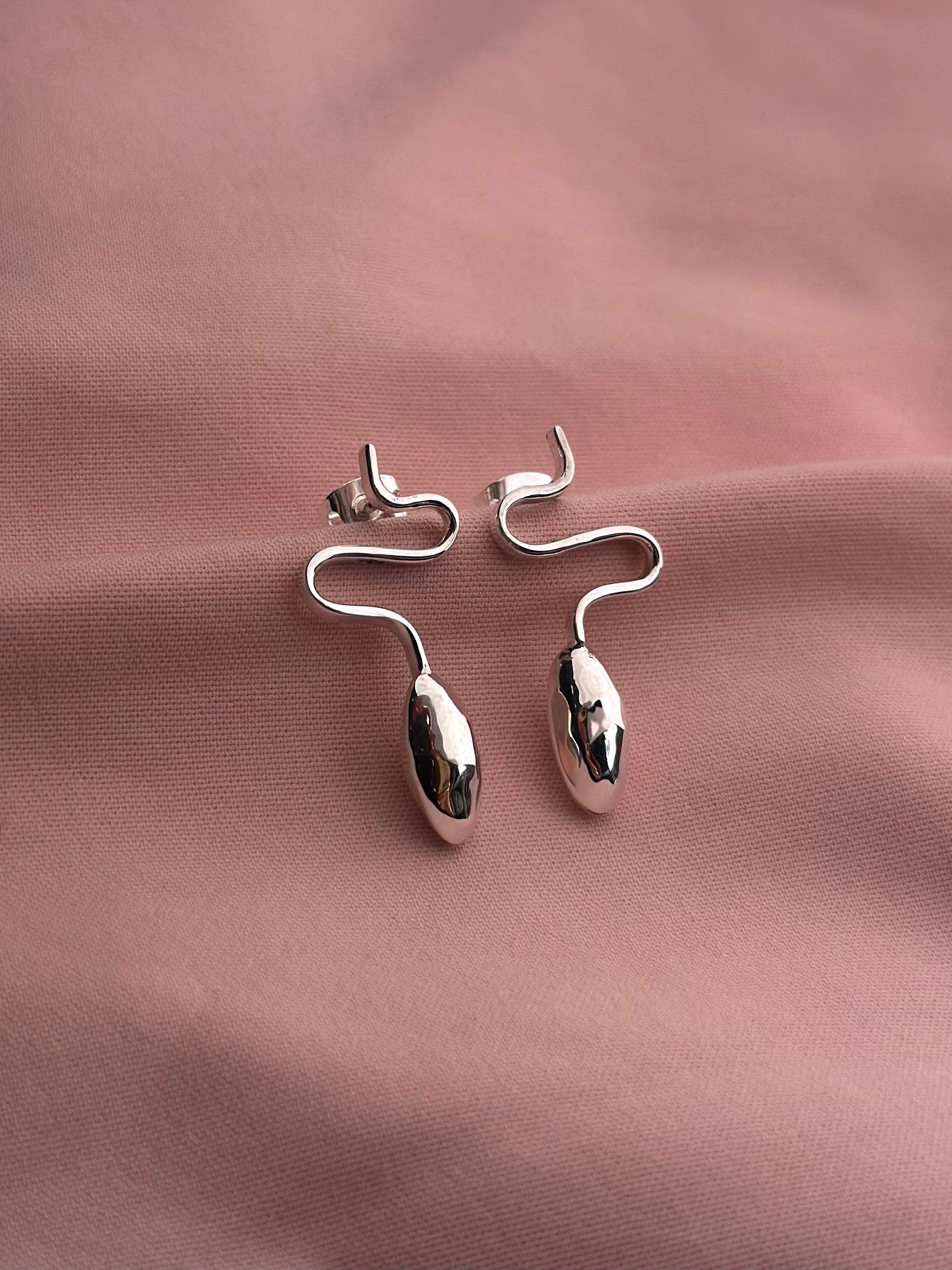 Aretes "Zig Zag" - Almendra