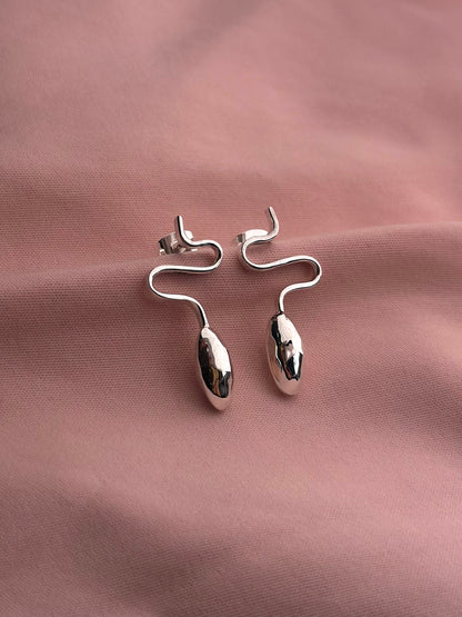 Aretes "Zig Zag" - Almendra
