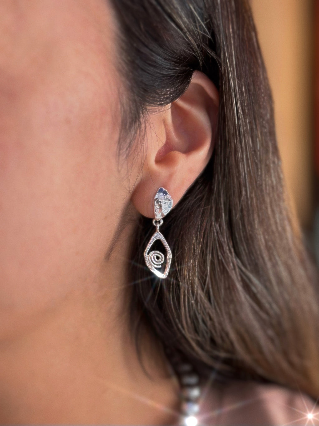 Aretes "Tepoztlán" - Martillado