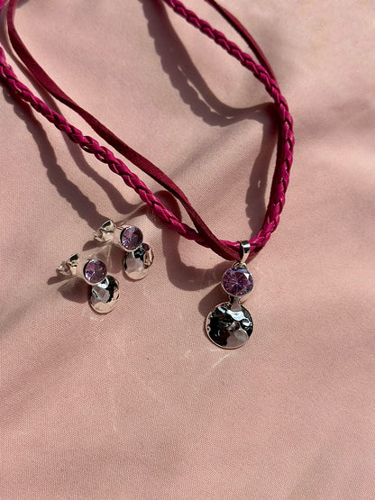 Choker de "Eya's" -  Piel Trenzada / Gamuza