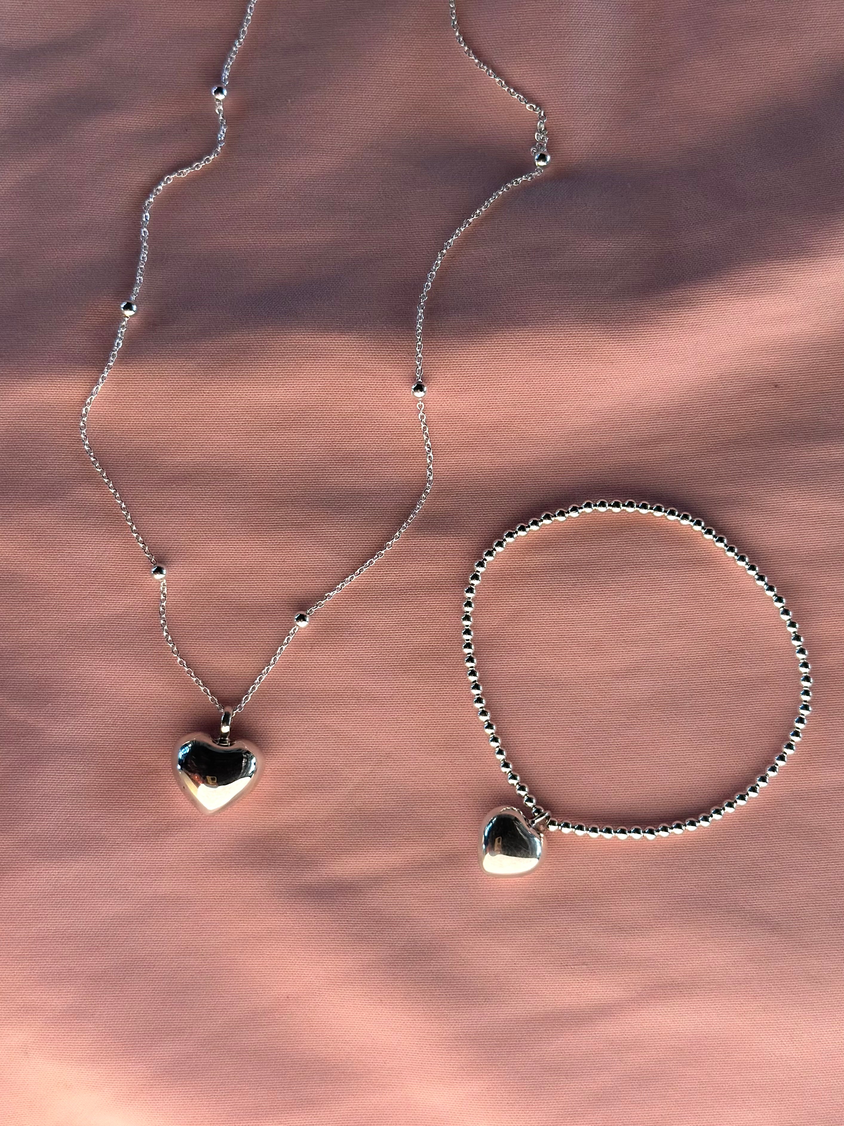 Kit "Corazón de Melón" - Collar / Pulsera