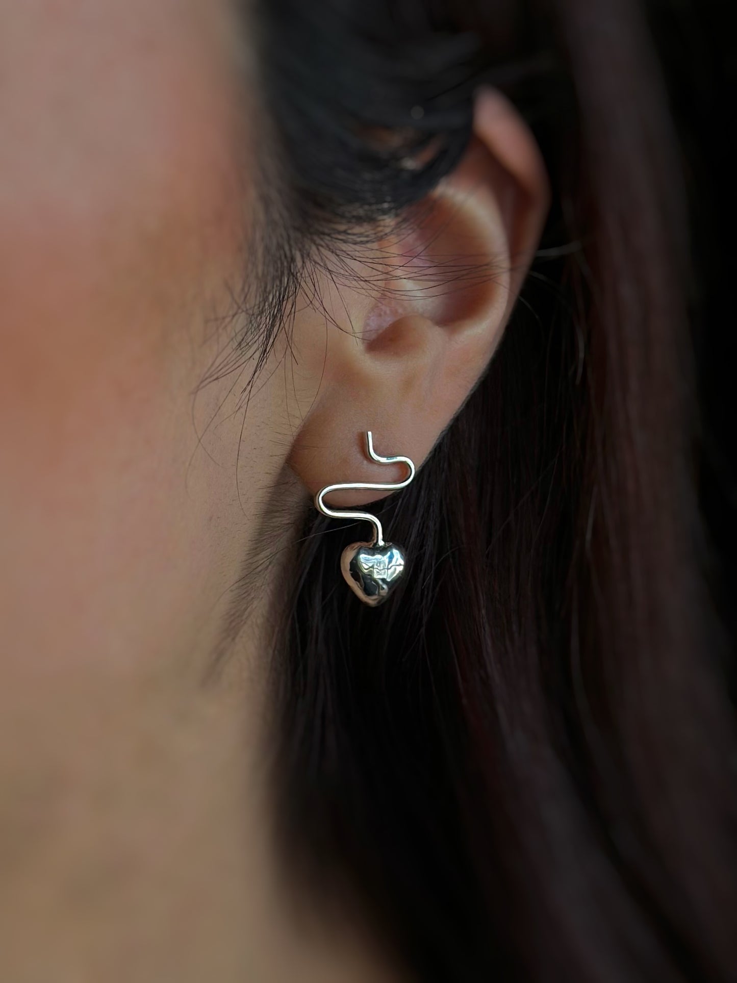 Aretes "Zig Zag" - Corazón