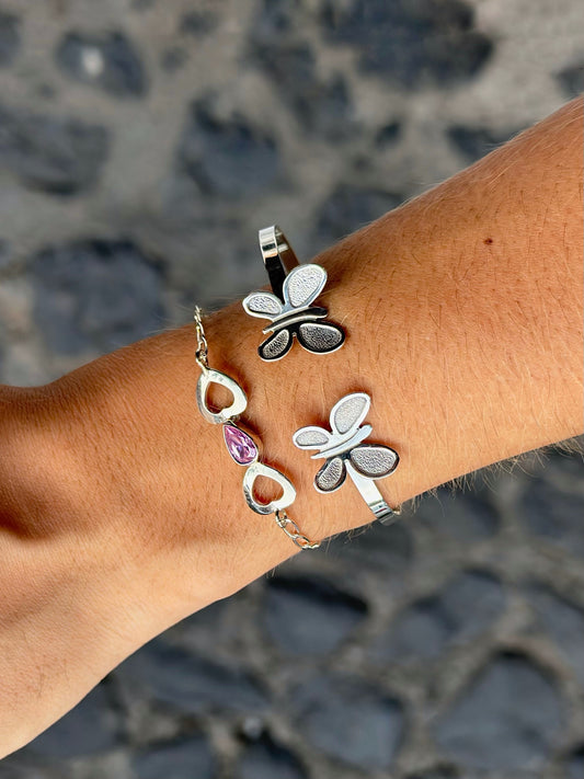 Brazalete "Mariposa Primavera" - Dos Caras