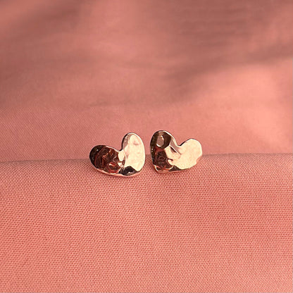 Aretes "Corazón Eya's" MINI - Martillado