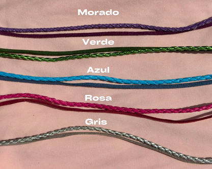 Choker de "Eya's" -  Piel Trenzada / Gamuza