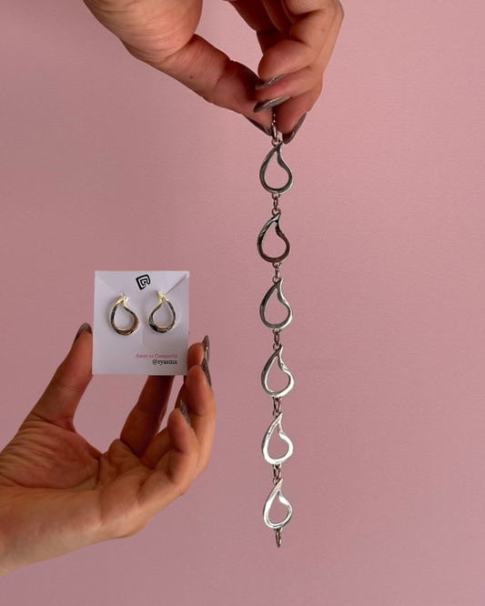 Kit Aretes / Pulsera - "Quiahuiztli"