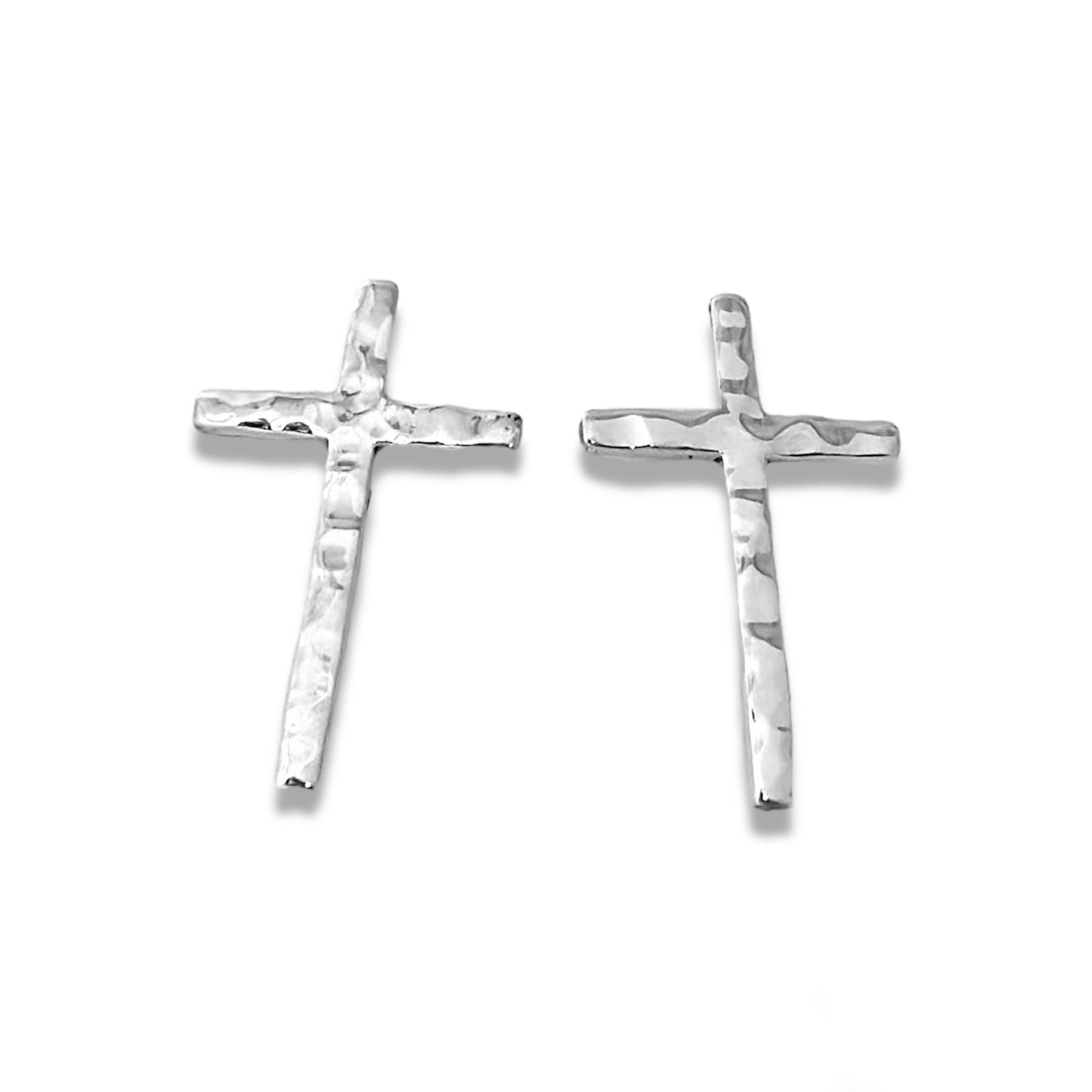 Aretes "Cruz XXII" - Martillado