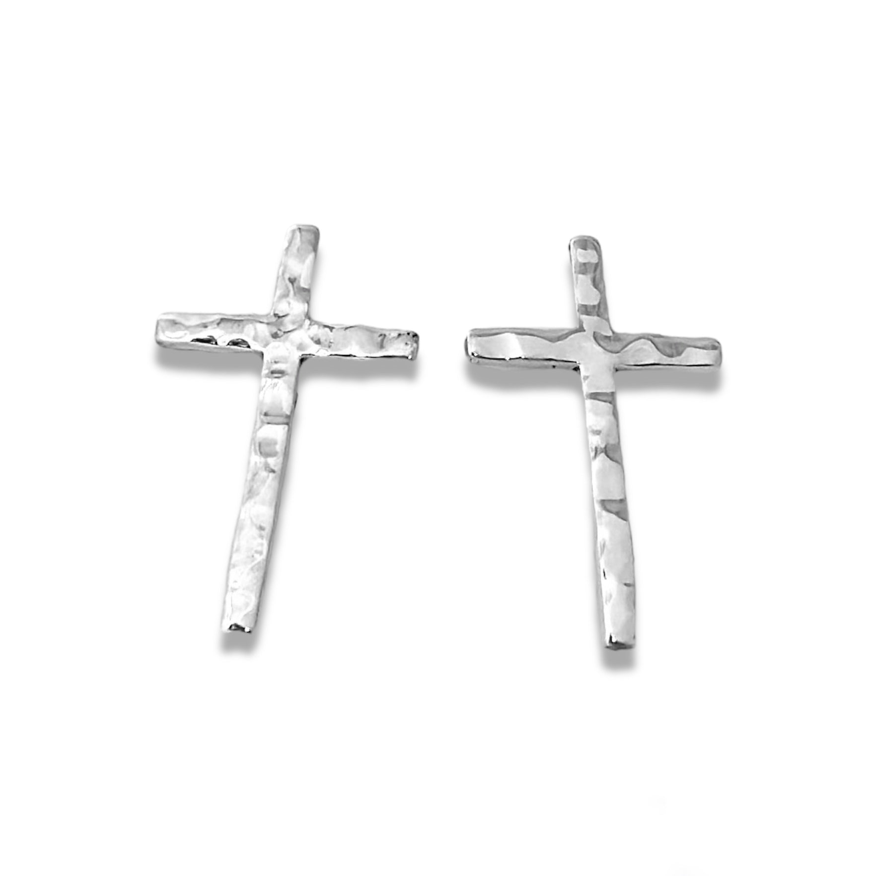 Aretes "Cruz XXII" - Martillado