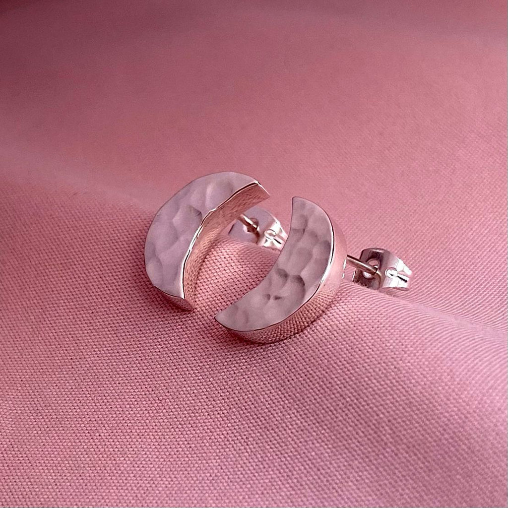 Aretes "Ilun" - Martillado
