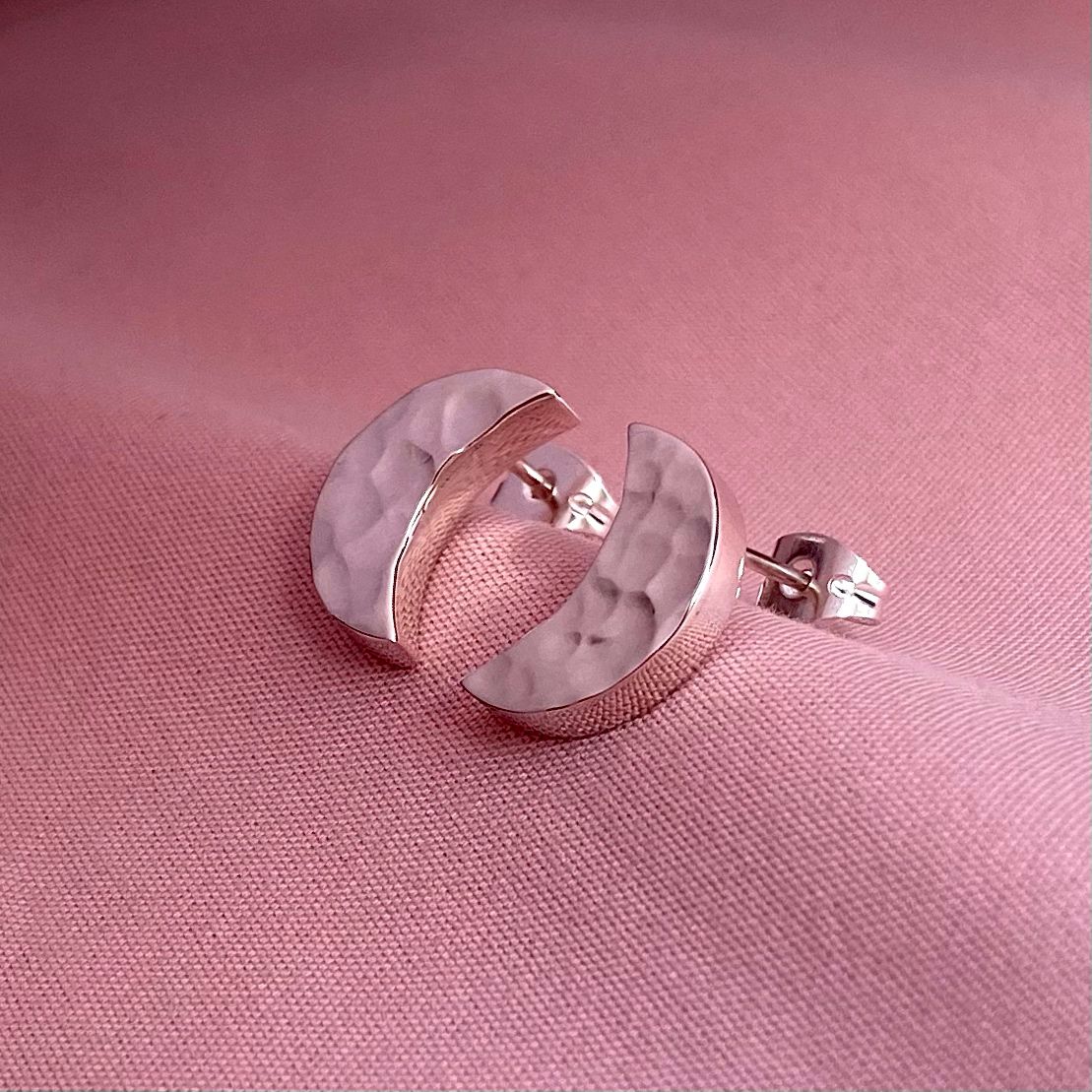 Aretes "Ilun" - Martillado